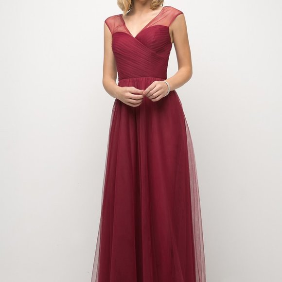 Cinderella Dresses & Skirts - V-Neck Sleeveless A-Line Shape Prom Dress CDET320